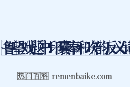 鲁望戏题书印囊奉和次韵反义词是什么意思的图片